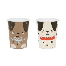  Dog Cups, mix, 220 ml (1 pkt / 6 pc.) party kellék