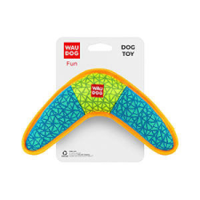 Dog Puller WAUDOG Fundog - játék (boomerang, kék) kutyák részére (24x14cm) játék kutyáknak