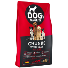 Dog’s Favorite Chunks with Beef 15 kg kutyaeledel