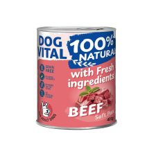 DOG VITAL konzerv 100% Natural Soft Paté Beef - marha 400g kutyaeledel