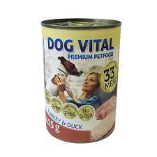 Dog Vital konzerv pulyka, kacsa 415g kutyaeledel