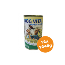 DOG VITAL konzerv rabbit&heart 12x1240g kutyaeledel