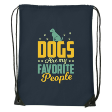 Dogs are my favorite people - Sport táska navy kék tornazsák