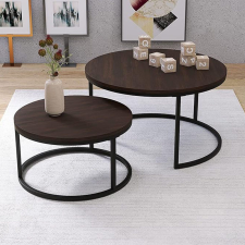  Dohányzóasztal 2db-os 60x60x50 cm barna FUR1938-1 bútor