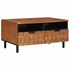  Dohányzóasztal fiókkal Barna 80 x 54 x 40 cm Tömör Mangófát bútor