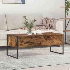  Dohányzóasztal fiókkal Füstös tölgy 100 x 46 x 40 cm Faanyag bútor