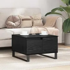  Dohányzóasztal fiókkal Musta tammi 55 x 55 x 36.5 cm Faanyag bútor