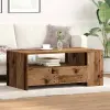  Dohányzóasztal fiókkal Öreg fa 102 x 55 x 43,5 cm Faanyag