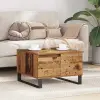  Dohányzóasztal fiókkal Régi fa 55 x 55 x 36.5 cm Faanyag