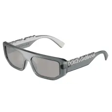 Dolce & Gabbana DG6203 32556G Transparent Dark Grey Light Grey Mirror Silver napszemüveg