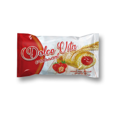 Dolce vita Croissant eper ízű krémmel csokoládé és édesség