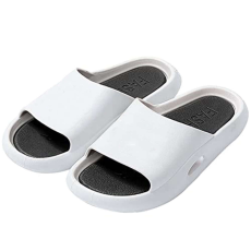  Dollcini, Férfi felhő papucs, Unisex, Masszázs, Zuhany, Fürdőszoba, Kreatív, Beltéri és Kültéri lapos szandálok, EU46, Fekete, Fehér