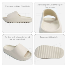  Dollcini, Férfi felhő papucs, Unisex, Masszázs, Zuhany, Fürdőszoba, Otthon, Beltéri és Kültéri lapos szandálok, EU 38, fehér