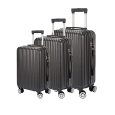  Dollcini, Világjáró Bőrönd 3db set, 28"24"20", 528291_D_3db, fekete