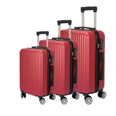  Dollcini, Világjáró Bőrönd 3db set, 28"24"20", 528294_D_3db, Borvörös