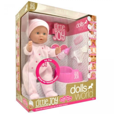 Dolls World Little Joy interaktív élethű funkciós 46 cm alvós szemű baba - rózsaszín interaktív babajáték
