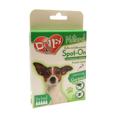 Dolly Natural bolha és kullancsriasztó spot on kutyák részére 5x1ml élősködő elleni készítmény kutyáknak