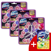 DOMESTOS Aroma Lux WC frissítő blokk Hibiscus Charm koncentrált illóolajokkal (9x50g) + Ajándék Domestos Duo WC blokk