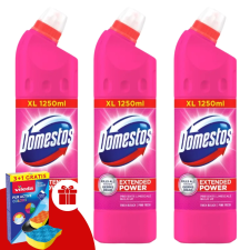 DOMESTOS fertőtlenítő hatású Tisztítószer Pink Fresh 3x1250ml + Ajándék Vileda Mosogatószivacs tisztító- és takarítószer, higiénia