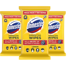 DOMESTOS Higiénikus Törlőkendő Lemon 3x100db takarító és háztartási eszköz