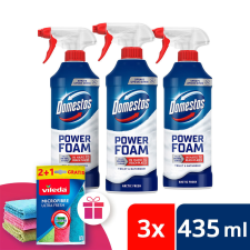 DOMESTOS Power Foam Arctic Fresh WC és fürdőszoba tisztító hab (3x435 ml) tisztító- és takarítószer, higiénia