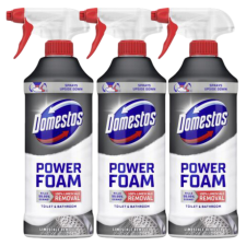 DOMESTOS Power Foam WC és Fürdőszoba Tisztító Spray 3x435ml tisztító- és takarítószer, higiénia