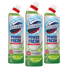 DOMESTOS Power Fresh WC Tisztító Gél Lime 3x700ml tisztító- és takarítószer, higiénia