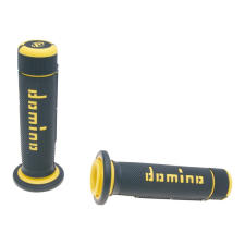 Domino A180 ATV 22/22mm fekete-sárga kormánymarkolat szett hüvelykujjas gázkarhoz egyéb motorkerékpár alkatrész