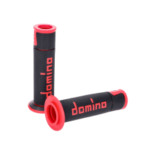 Domino A450 on-road verseny fekete/piros nyitott végű kormánymarkolat szett egyéb motorkerékpár alkatrész