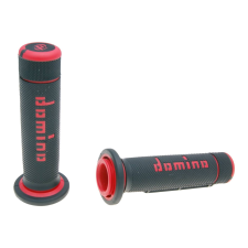 Domino Domino A180 ATV 22/22mm fekete-piros kormánymarkolat szett hüvelykujjas gázkarhoz markolatgumi