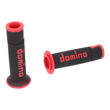 Domino Domino A450 on-road verseny fekete/piros nyitott végű kormánymarkolat szett markolatgumi