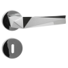 Domino Líra Körrozettás Ajtókilincs Fényes Króm Csak Kilincs Felső Rozetta