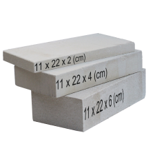 DOMOFIRE SAMOTT TÉGLA FEHÉR 11X22X6 CM hűtés, fűtés szerelvény