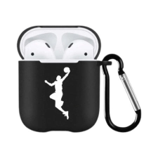 Domshop AirPods Dunk Black Ütésálló Szilikon Tok fülhallgató, fejhallgató tok
