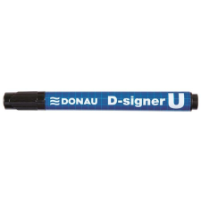 DONAU Alkoholos marker, 2-4 mm, kúpos, DONAU "D-signer U", fekete filctoll, marker
