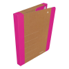 DONAU Füzetbox DONAU Life A/4 3 cm karton tépőzárral neon pink-barna