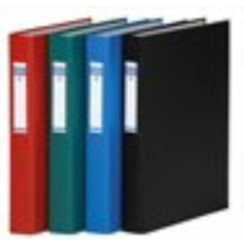 DONAU Gyűrűs könyv, 2 gyűrű, 40 mm, A4, PP/karton, DONAU, fekete gyűrűskönyv