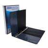  DONAU Gyűrűs könyv, panorámás, 4 gyűrű, D alakú, 44 mm, A4, PP, DONAU, fekete