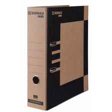 DONAU Iratrendező, 80 mm, A4, karton, élvédő sínnel, DONAU Eco, barna-fekete (D3891FKB) mappa