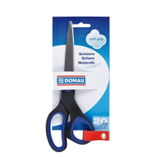DONAU Olló, irodai, 20 cm, DONAU Soft Grip , fekete-kék olló