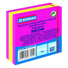DONAU Öntapadó jegyzettömb DONAU 50x50 mm 250 lap vegyes neon színek rózsaszín