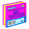 DONAU Öntapadó jegyzettömb DONAU 50x50 mm 250 lap vegyes neon színek rózsaszín