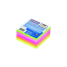 DONAU Öntapadó jegyzettömb DONAU 76x76 mm 400 lap vegyes neon színek post-it