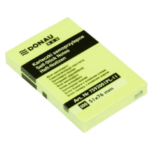 DONAU Öntapadó jegyzettömb DONAU ECO 51x76 mm 100 lap sárga post-it
