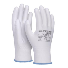 DONAU Szerelőkesztyű, PU, DONAU  Safety , 9/L méret, fehér