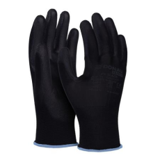 DONAU Szerelőkesztyű, PU, DONAU  Safety , 9/L méret, fekete
