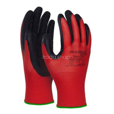 DONAU Védőkesztyű, latex, DONAU "Safety", 11/XXL méret, piros védőkesztyű