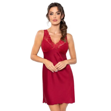 Donna Mari szatén hálóing, borvörös L