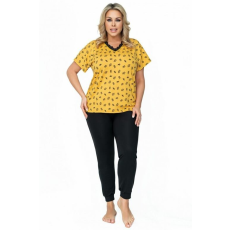 Donna Queen női pizsama, sárga 4XL