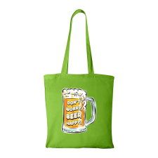 Dont worry, beer happy - Bevásárló táska zöld ajándéktárgy